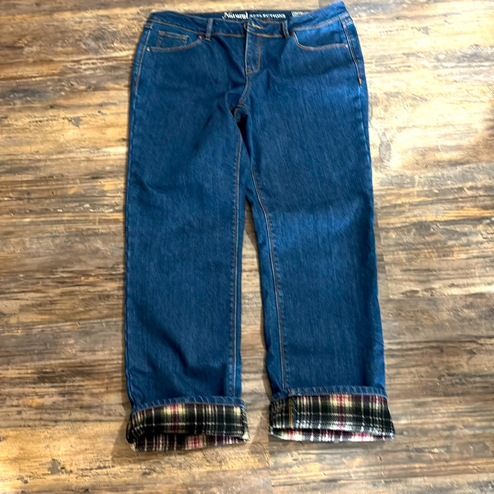 Womens flannel lined jeans size 12